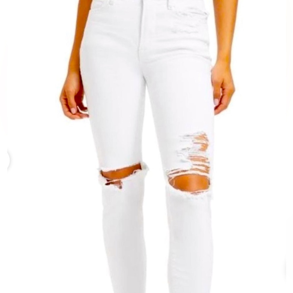 Good Girlfriend Ripped High Waist Ankle Jeans
